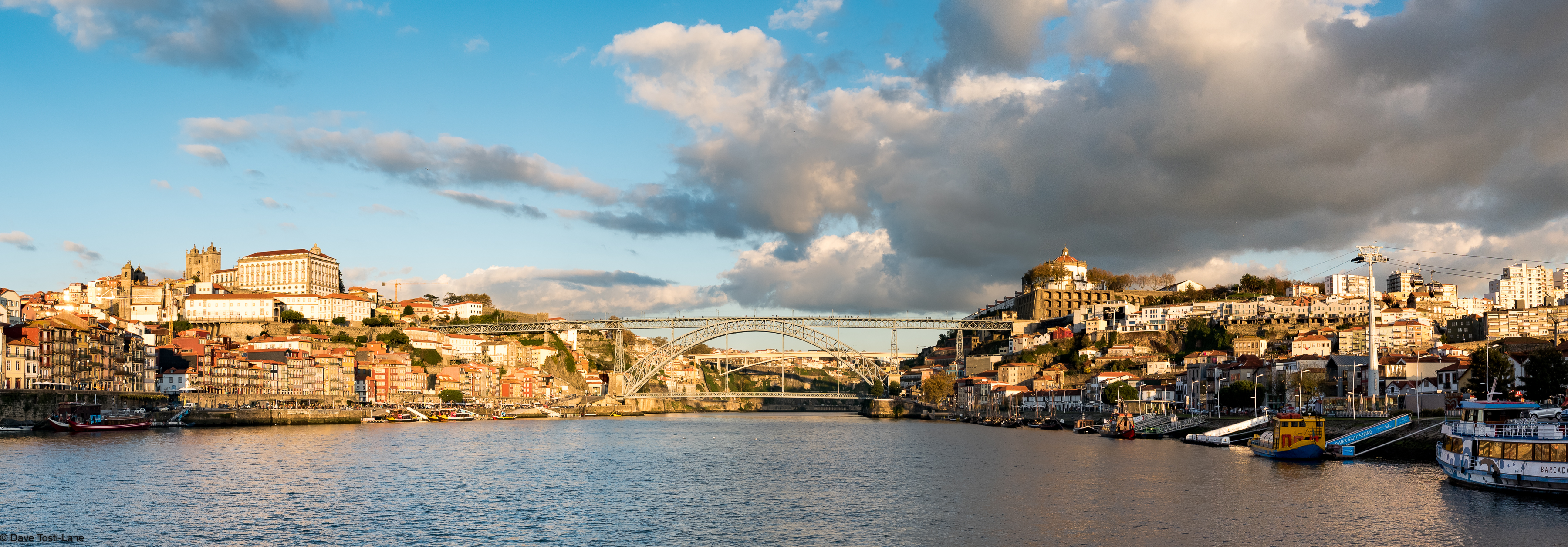 Porto, as seen from the deck of the Viking Osfrid. Porto is on the left, Gaia on the right of the iconic bridge.